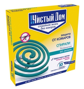 Инсектицидное средство, Спирали от комаров, 10 штук